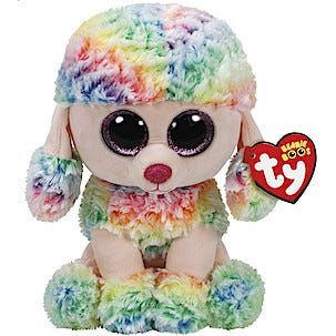 Pehmolelu koira Rainbow, Ty Beanie Boos