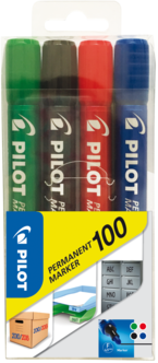Pilot Permanent Marker, 4-pack merkepenner