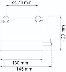 Habo 1368 toalettpappershållare med dold montering