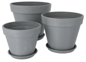 Potteskål i komposittmaterial, grå