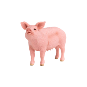 Schleich gris bondgårdsdjur rosa, från 3 år