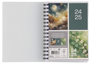 Veckokalender 2024 / 2025 A5, spiralbunden