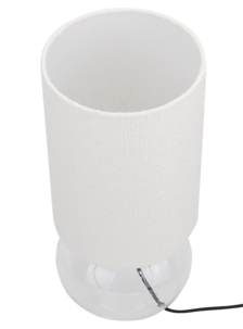 Northlight Leila bordslampa linne och glas, 46 cm