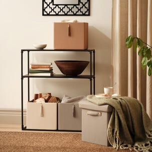 Förvaringslåda kvadrat, konstläder