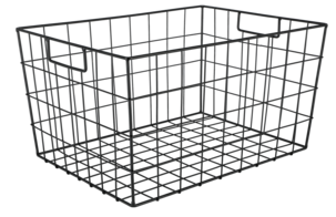 Trådkorg i svart metall