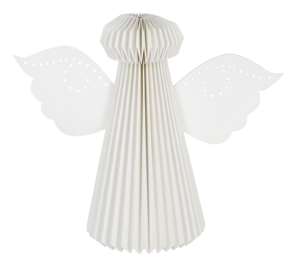 Dekorationsängel i papper vit, 35 cm