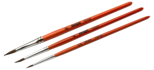 Anza Sivellinsarja akvarelli, luonnonharjakset, 3 kpl