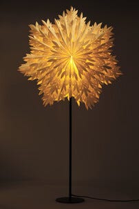 Northlight adventsstjärna stor snöflinga, vit, 60 cm