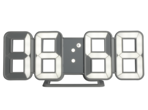 Digitaalinen herätyskello, valkoinen valo, USB