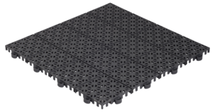 HestraPlattan Floorcy Antracit Recycled Lattiaritilä, 11 kpl