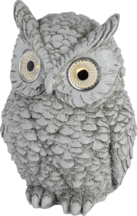 Northlight uggla med lysande ögon solcell, 14,5 cm