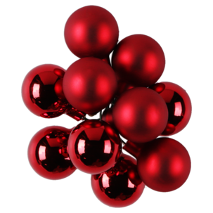 Mini julkulor på tråd glas 10-pack 2,5 cm