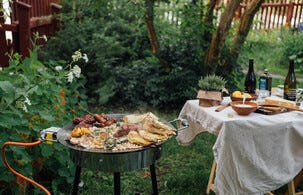 Hällmark stekhäll 78 cm med gasolbrännare och stativ