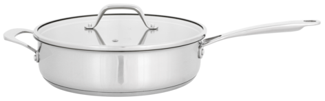 Traktörpanna med lock, 26 cm, rostfritt stål