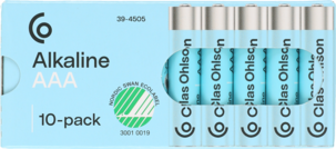 AAA/LR03-batterier, alkaliska, 30-pack