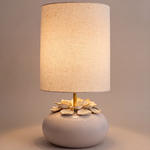 Northlight Minna bordlampe blomst, beige, 43 cm