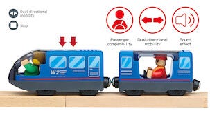 Tågbana i trä brandräddning, 70 delar, från 3 år