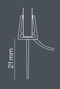 Slepelist dusj, transparent dusjlist, 1 m