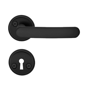 Beslagsboden B727 dörrhandtag med nyckelskylt, innerdörr