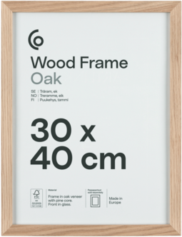 Fotoramme av FSC-merket tre på 30 x 40 cm