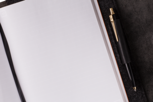 Limited Edition Notatbok med skinnomslag og penn 