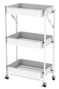 Rullvagn med lådor, badrum och kök, hopfällbar