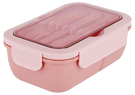 Matboks med to rom og bestikk