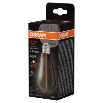 Osram Vintage 1906 Smoke E27 LED-lamppu magneettinen hehkulanka