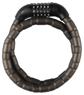 Vaijerilukko pyörään, moottoripyörään, koodi, musta, 18 mm 1 m