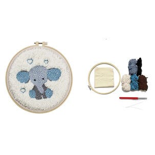 Punch Needle broderikit djurmotiv, för vuxna