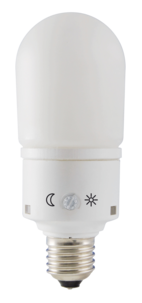 Energisparlampa med skymningsrelä