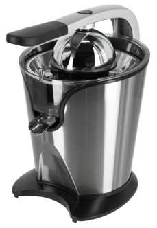 Citruspress juicer i rostfritt stål med pressarm, 400 ml