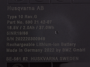 Batteri 18 V/2000 mAh Gardena Sileno Minimo/Flymo EasiLife GO