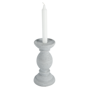 Kynttilänjalka kruunu- ja pöytäkynttilöille, harmaa