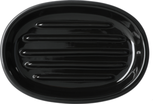 Såpekopp i steingods, svart