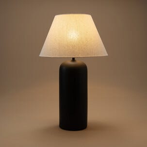 Valfrid stor bordlampe keramikk svart, 66,5 cm, Northlight