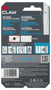 3M Claw tavelkrok för gipsvägg, 7 kg