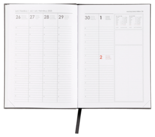 Veckokalender 2023 / 2024 A5, grå