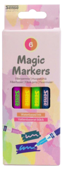 Magic Markers fiberpennor med färgbytarspets, 6-pack
