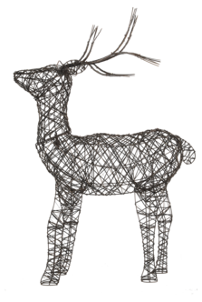 Poro, jossa LED-valot, 105 cm