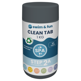 Swim & Fun Spa CleanTab klortabletter til boblebasseng, 1 kg