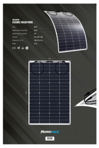 Nordmax flexibel solpanel 160 W, NM160FLW