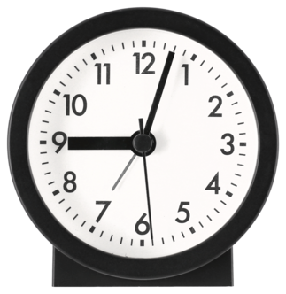 Analoginen herätyskello, jossa hiljaiset viisarit, 8,9 cm