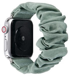 Anmiki Satin Apple Watch scrunchie klokkereim, 42, 44, 45, 46, 49 mm