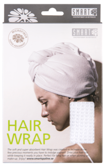 Hårhandduk Smart Microfiber, vit