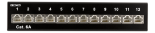 Patchpanel 12xRJ45-portar, Deltaco PAN-213