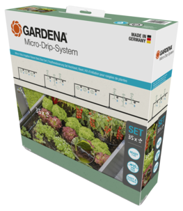 Gardena Micro-Drip bevattning för pallkragar, 35 plantor