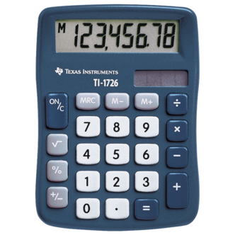 Texas Instruments TI-1726 enkel kalkulator