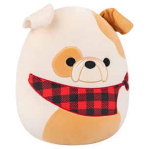 Squishmallows Brock Bulldog kosedyr, 30 cm
