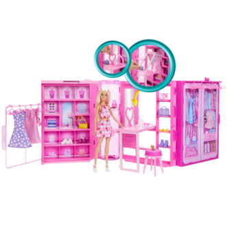 Barbie med drömgarderob, från 3 år